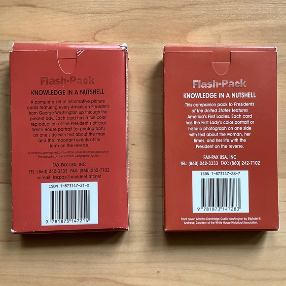 Flash Cards Presidents & First Ladies of the US Lot of 2 - Picture 2 of 4